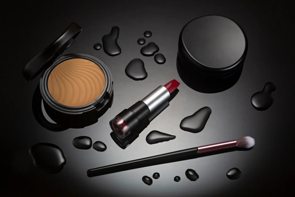makeup lipstick and cosmetics on black background 2025 01 08 14 23 06 utc