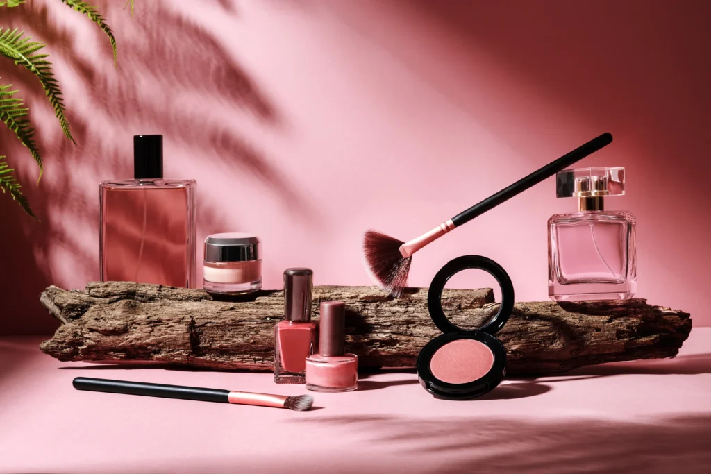 various cosmetic products on table in studio 2025 04 05 11 18 56 utc